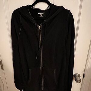 Express Classic Black Hoodie with Zipper